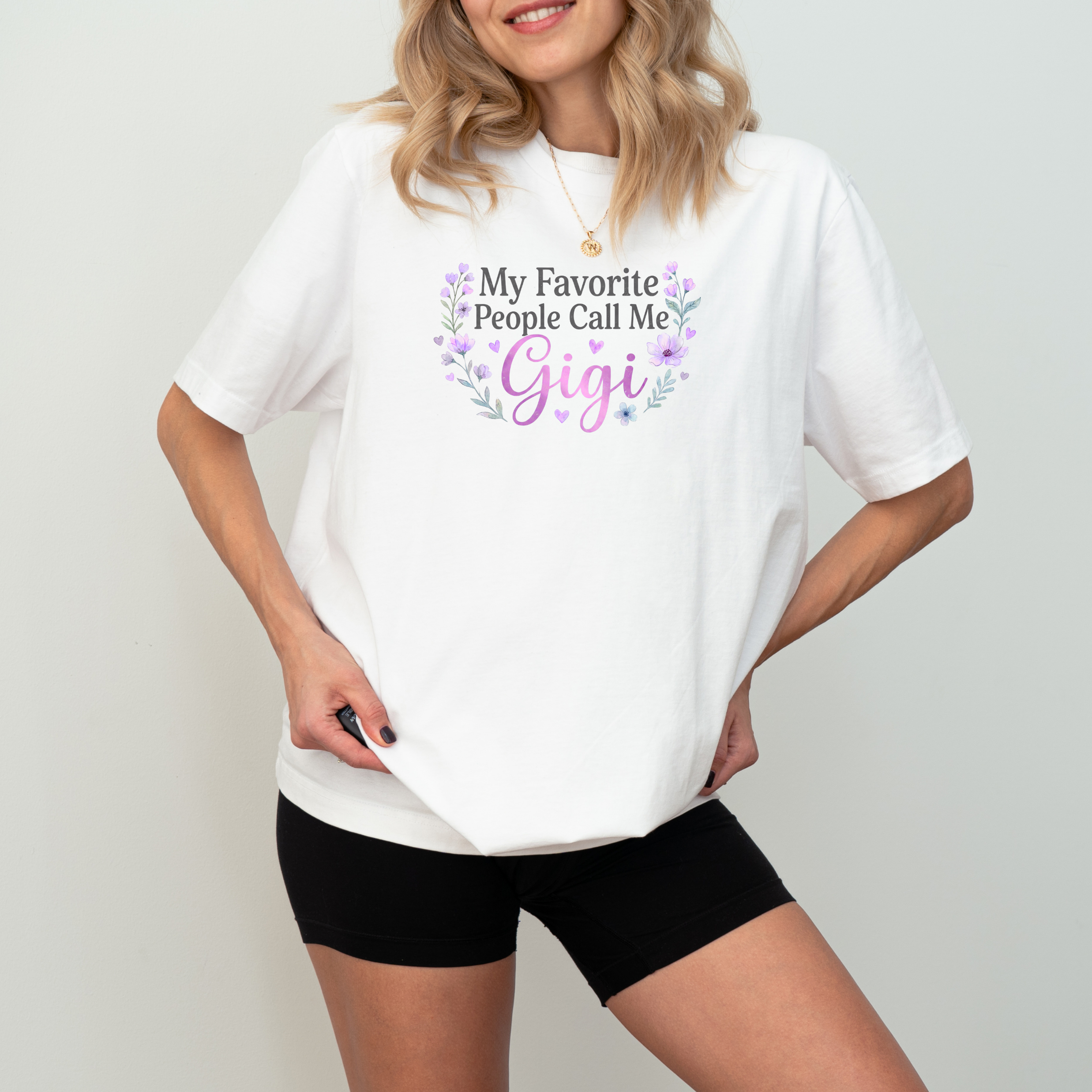 My Favorite People Call Me Gigi Custom Tee – Perfect for Grandmothers