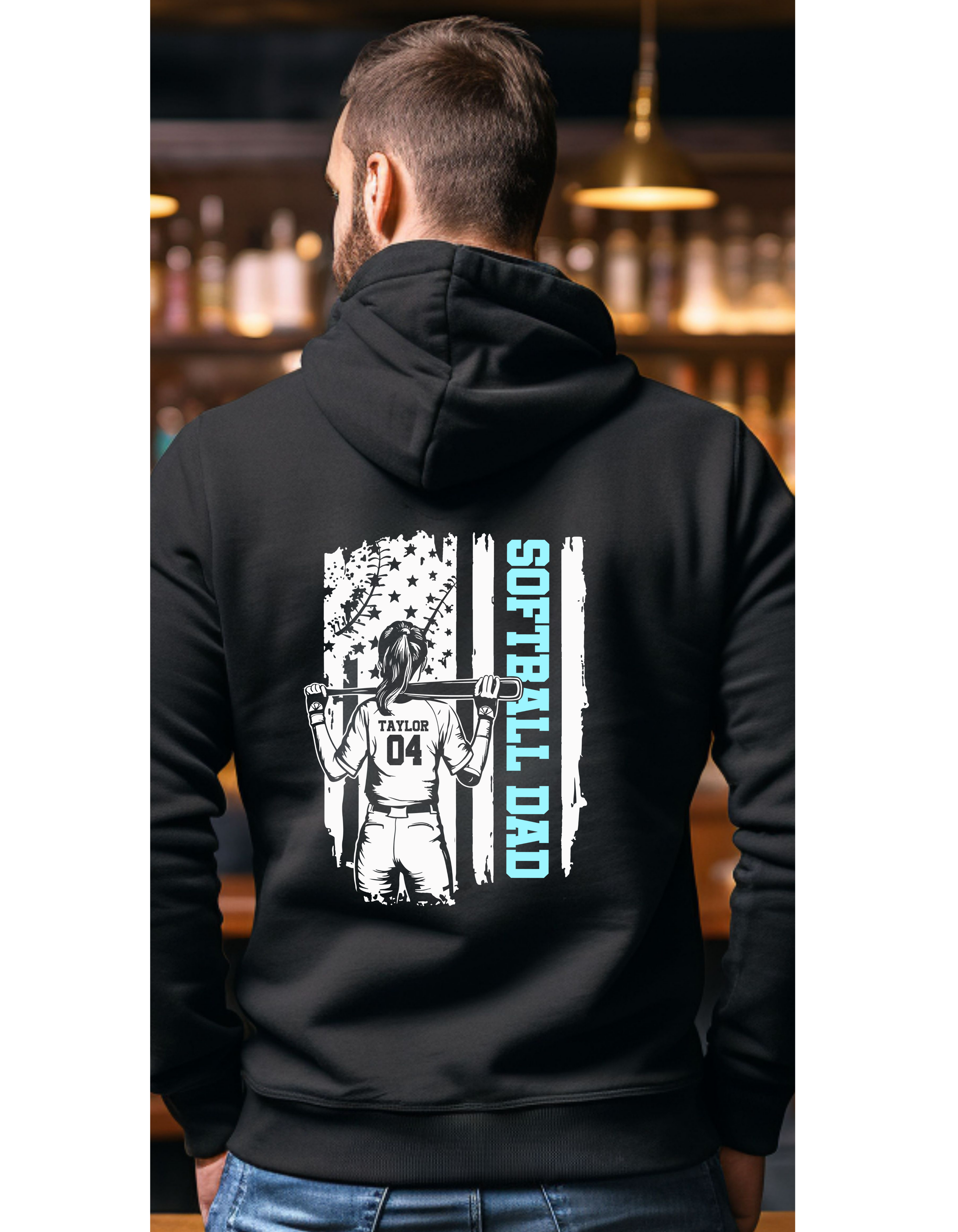 Softball Dad Custom Sweatshirt